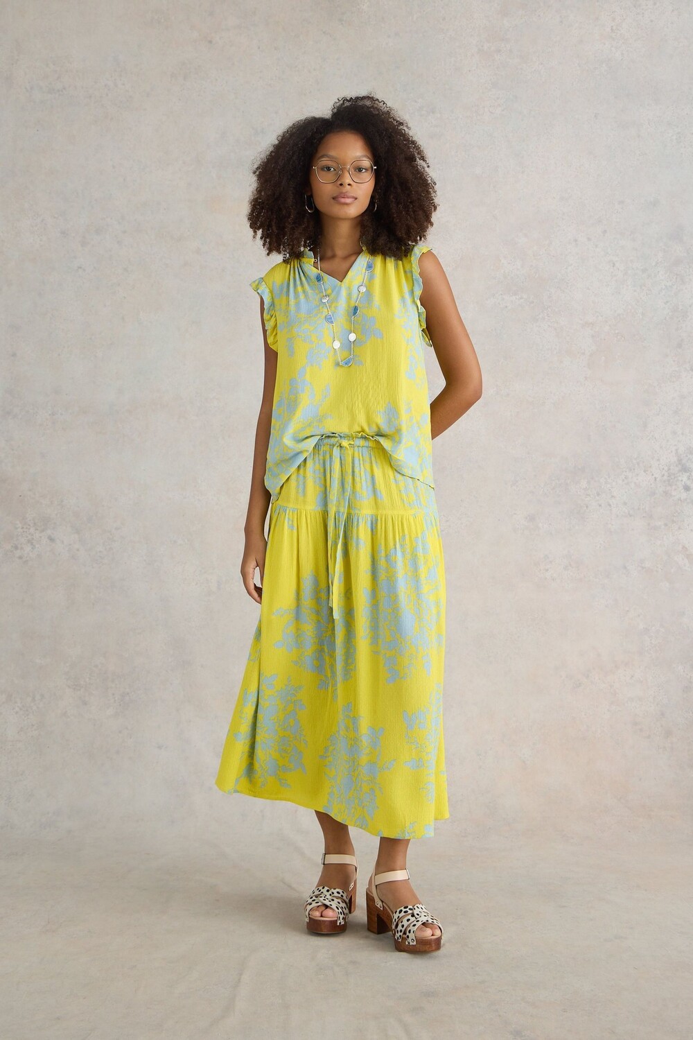 Юбка миди Seema ecovero White Stuff, желтый
Юбка миди Seema ecovero White Stuff, желтый