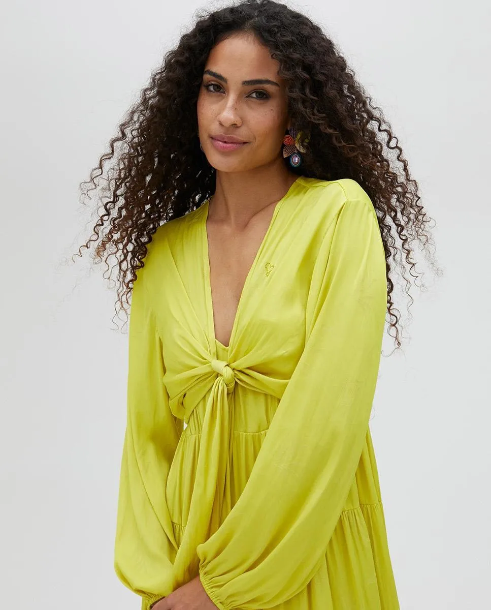 Женский длинный рукав с узлом болеро Lola Casademunt, зеленый 
Женский длинный рукав с узлом болеро Lola Casademunt, зеленый