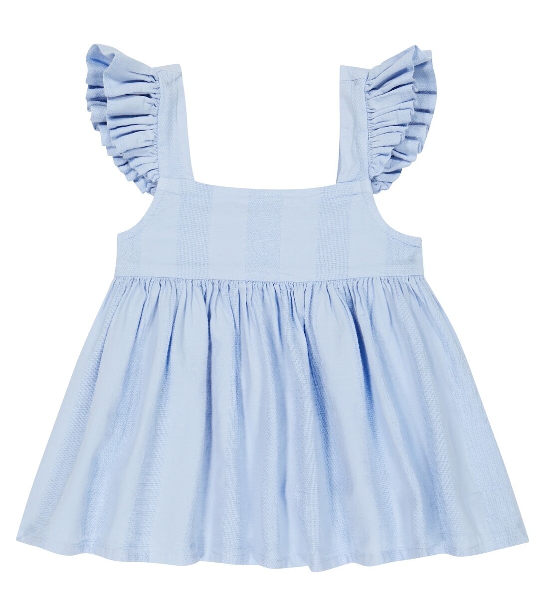 Топ Sky из хлопкового поплина с оборками Morley, синий 
Топ Sky из хлопкового поплина с оборками Morley, синий