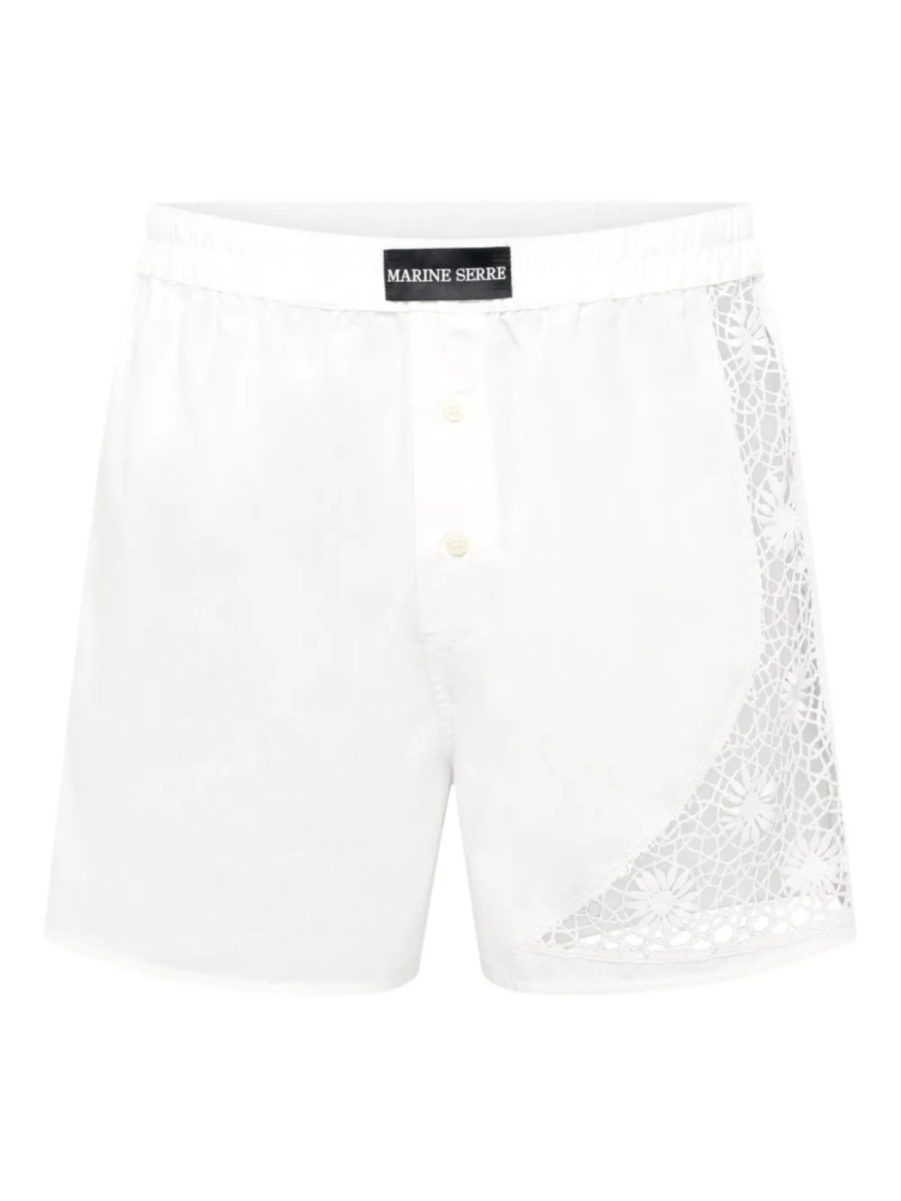 Регенерированные боксеры-шорты с кружевной отделкой от Household Marine Serre, белый
Регенерированные боксеры-шорты с кружевной отделкой от Household Marine Serre, белый