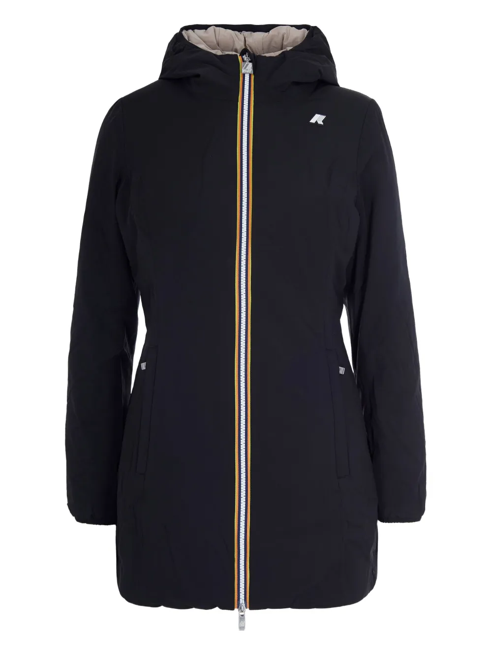 Пальто с капюшоном и логотипом K-Way, синий 
Пальто с капюшоном и логотипом K-Way, синий