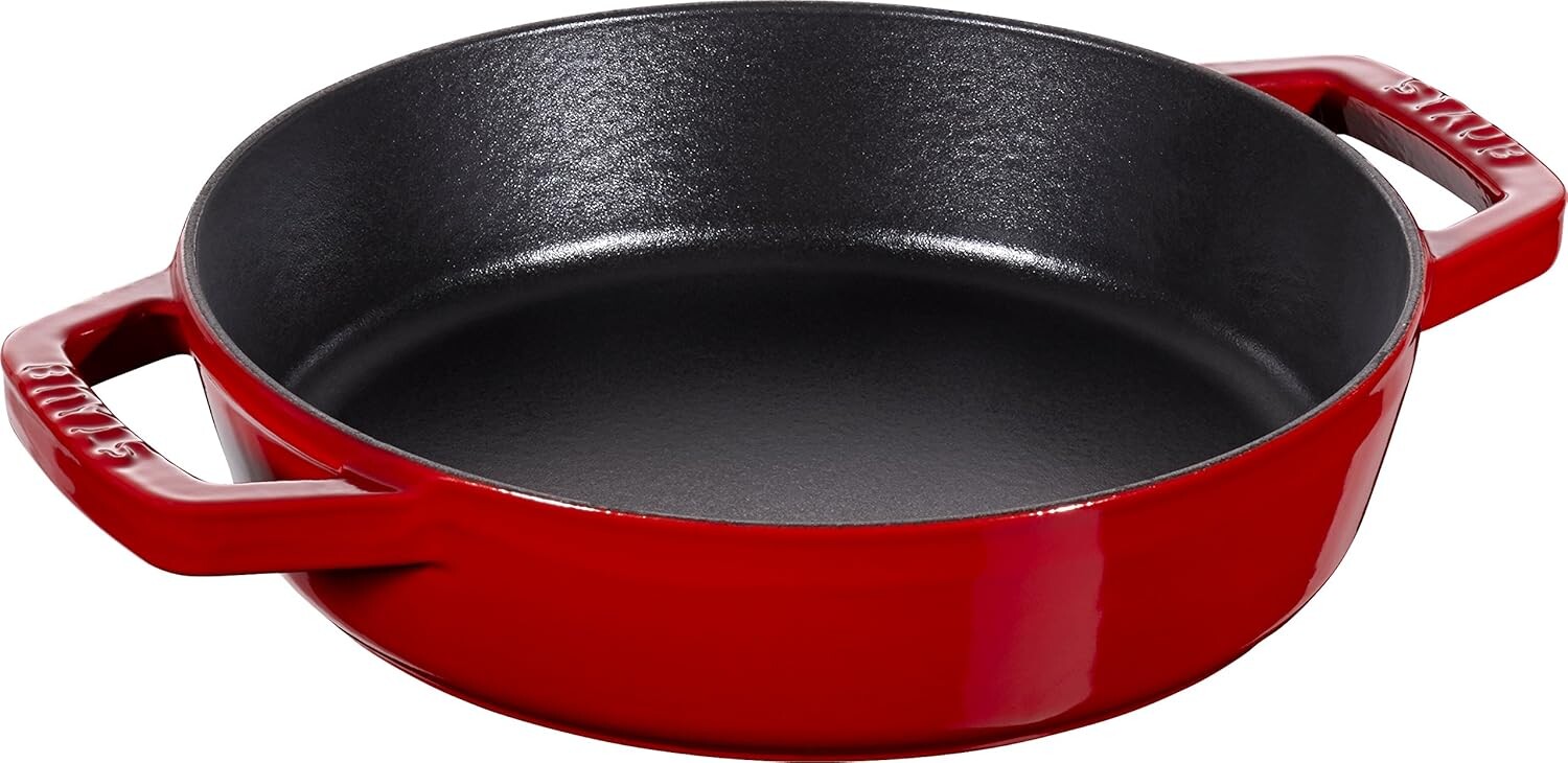 Staub 40511-661 Сковорода с двумя ручками, вишня, 7,9 дюйма (20 см), сковорода с двойной ручкой, неглубокая сковорода, двойная ручка, эмаль, совместима с индукционной индукцией, Cherry Red
Staub 40511-661 Сковорода с двумя ручками, вишня, 7,9 дюйма (20 см), сковорода с двойной ручкой, неглубокая сковорода, двойная ручка, эмаль, совместима с индукционной индукцией, Cherry Red