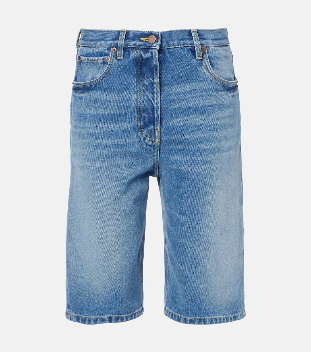 Бермуды с высокой талией Prada, светло-синий
Бермуды с высокой талией Prada, светло-синий