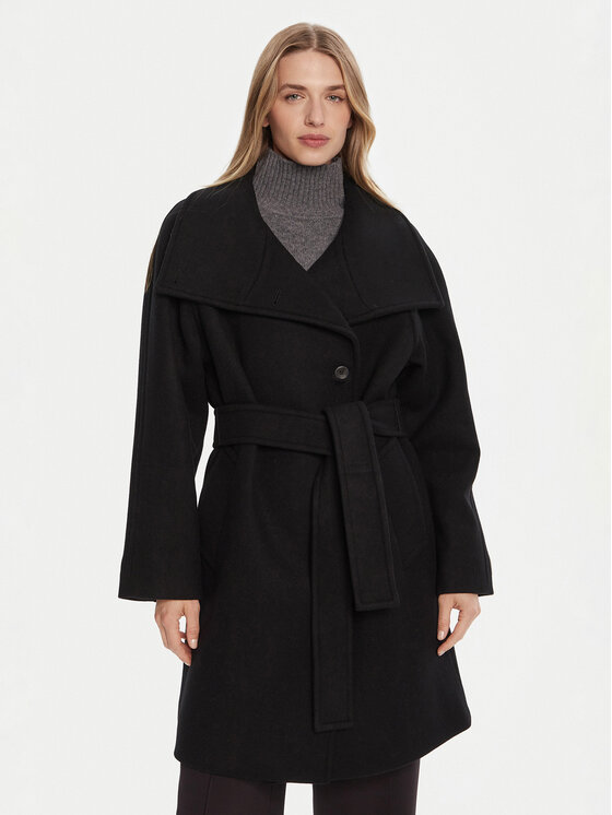 Шерстяное пальто regular fit LV044D557G Calvin Klein, черный
Шерстяное пальто regular fit LV044D557G Calvin Klein, черный