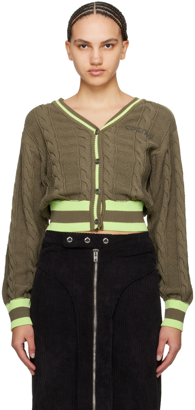 Хаки Кардиган с сердцем и косами Open Yy
Хаки Кардиган с сердцем и косами Open Yy