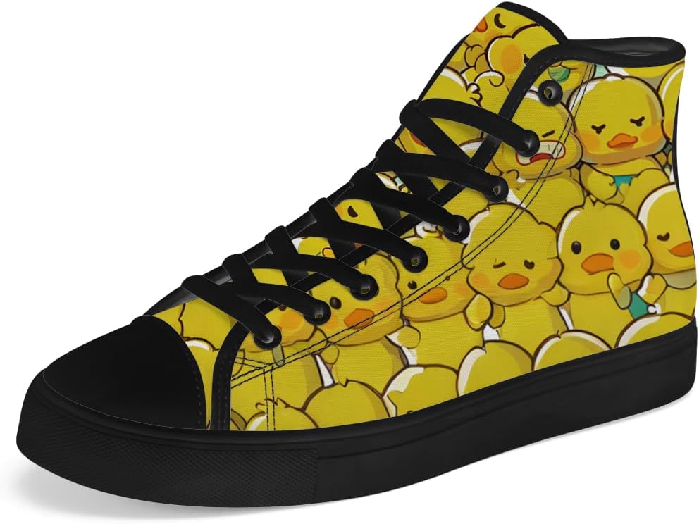 Кеды на высокой подошве Chebing с уткой для мужчин и женщин, мультяшные кеды на высокой подошве, шнуровка, повседневная обувь, подарки для девушек и мальчиков, желтый
Кеды на высокой подошве Chebing с уткой для мужчин и женщин, мультяшные кеды на высокой подошве, шнуровка, повседневная обувь, подарки для девушек и мальчиков, желтый