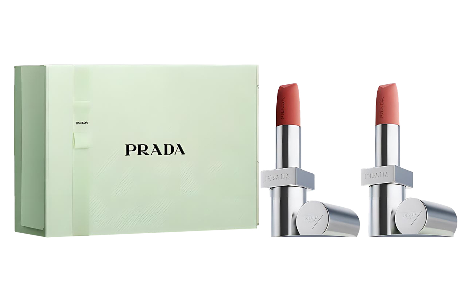 Набор из 2 помад Matte #B107+#B101 в подарочной упаковке PRADA
Набор из 2 помад Matte #B107+#B101 в подарочной упаковке PRADA