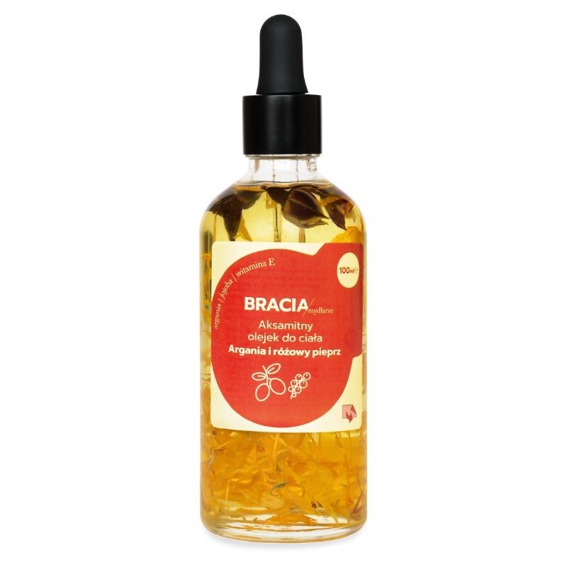 Bracia Mydlarze, Бархатное масло для тела, Аргания и розовый перец, 100мл
Bracia Mydlarze, Бархатное масло для тела, Аргания и розовый перец, 100мл