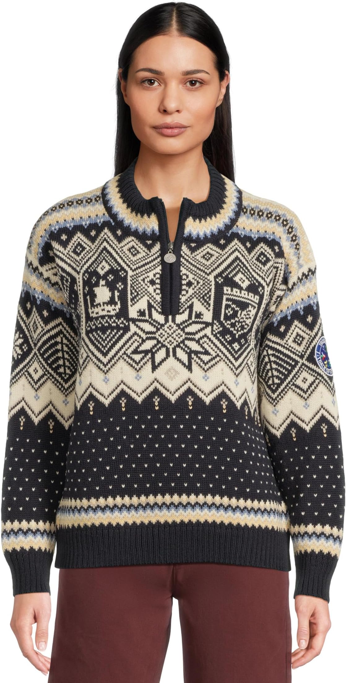 Свитер Dale of Norway Women's Trondheim Feminine Sweater, Navy/Off-White/Sandmelange
Свитер Dale of Norway Women's Trondheim Feminine Sweater, Navy/Off-White/Sandmelange