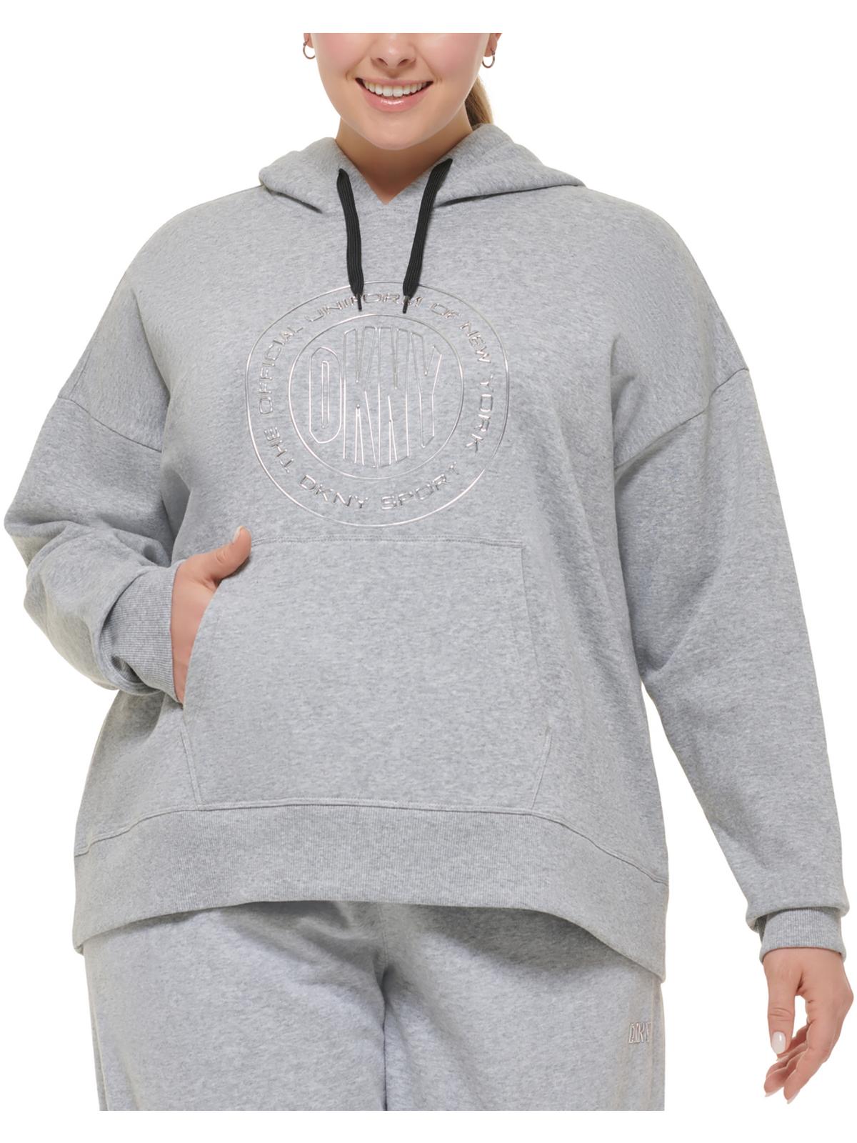Плюс Женская толстовка с капюшоном с металлическим логотипом DKNY Sport, цвет heather gray
Плюс Женская толстовка с капюшоном с металлическим логотипом DKNY Sport, цвет heather gray