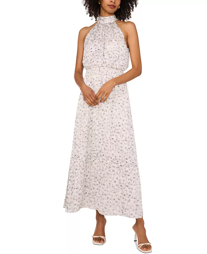 Женское макси-платье с запахом на шее Vince Camuto, слоновая кость/кремовый 
Женское макси-платье с запахом на шее Vince Camuto, слоновая кость/кремовый