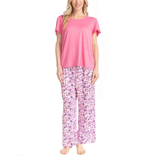 Женский комплект из пижамного топа и пижамных штанов с рисунком в стиле сада Muk Luks, цвет dantiy floral
Женский комплект из пижамного топа и пижамных штанов с рисунком в стиле сада Muk Luks, цвет dantiy floral