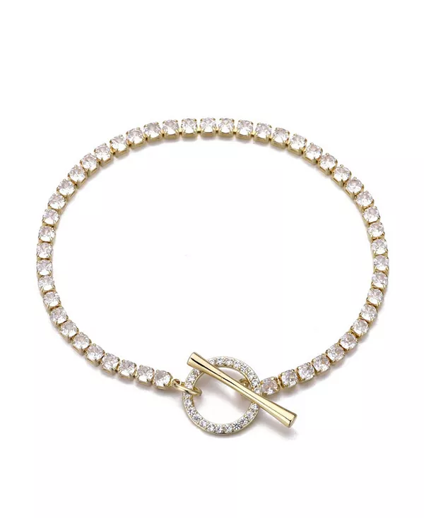 Теннисный браслет с позолоченным кристаллом и застежкой-молнией Adornia, gold
Теннисный браслет с позолоченным кристаллом и застежкой-молнией Adornia, gold