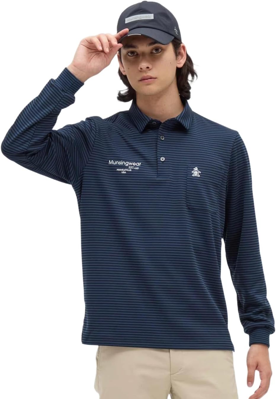 Мужская поло-рубашка с длинным рукавом Manning Wear MG5FLS26M с карманами по краю, термоэластичная, для игры в гольф Munsingwear, темно-синий
Мужская поло-рубашка с длинным рукавом Manning Wear MG5FLS26M с карманами по краю, термоэластичная, для игры в гольф Munsingwear, темно-синий