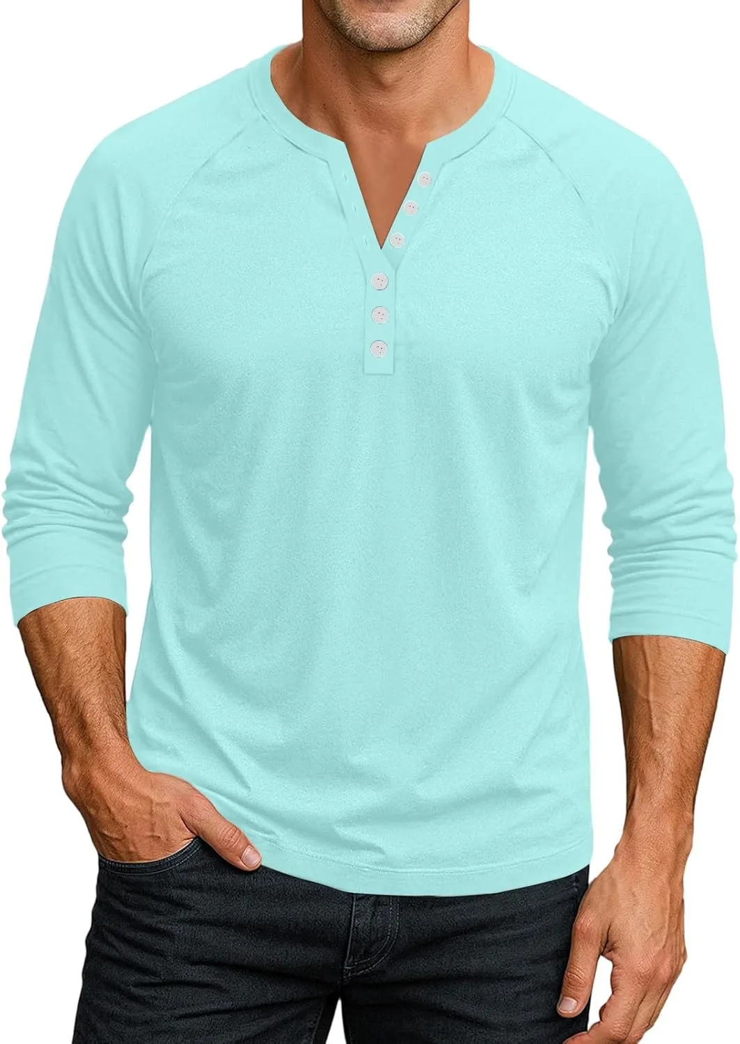 Мужская футболка Henley с длинным рукавом и пуговицами DuDubaby
Мужская футболка Henley с длинным рукавом и пуговицами DuDubaby