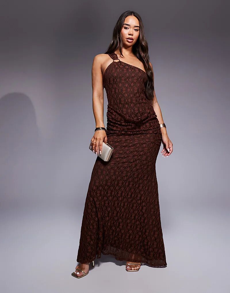 Платье макси на одно плечо с кольцевым узором и регулировкой длины коричневого цвета от ASOS DESIGN
Платье макси на одно плечо с кольцевым узором и регулировкой длины коричневого цвета от ASOS DESIGN