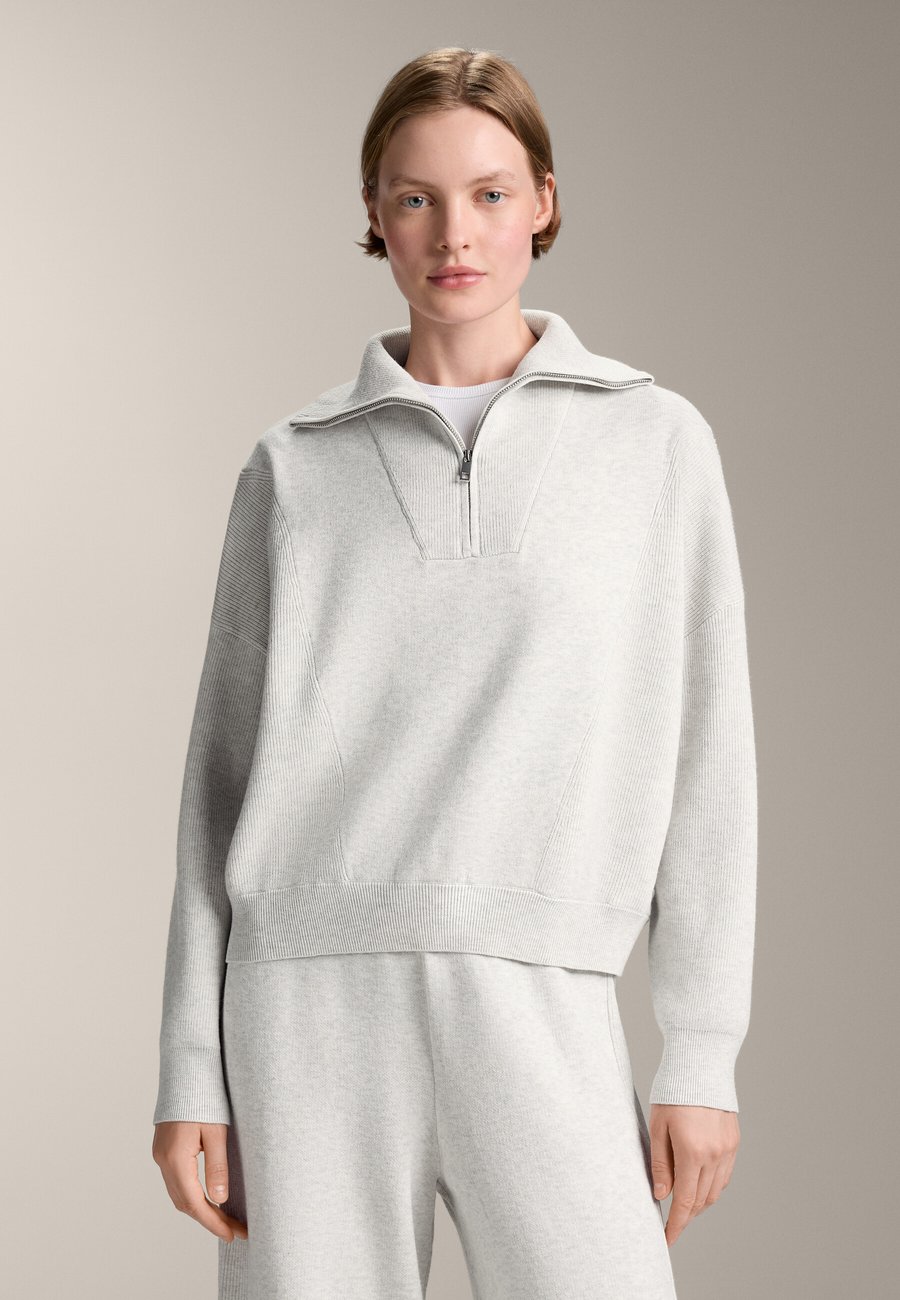 Джемпер OYSHO RIB KNIT HALF-ZIP, Mottled Light Grey/Light Grey
Джемпер OYSHO RIB KNIT HALF-ZIP, Mottled Light Grey/Light Grey