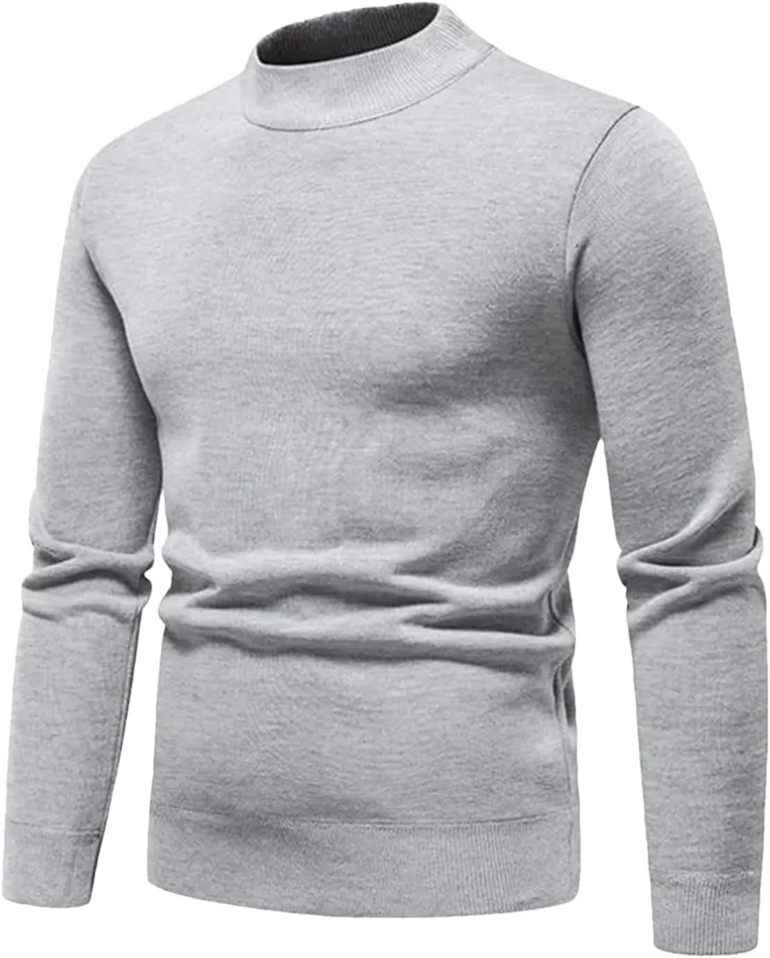 Мужской однотонный свитер с полуводолазкой и резинкой
Мужской однотонный свитер с полуводолазкой и резинкой