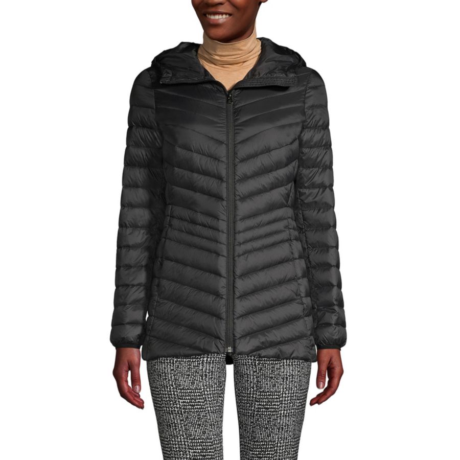 Женская ультралегкая, компактная длинная пуховая куртка для невысоких женщин Lands' End, Black
Женская ультралегкая, компактная длинная пуховая куртка для невысоких женщин Lands' End, Black
