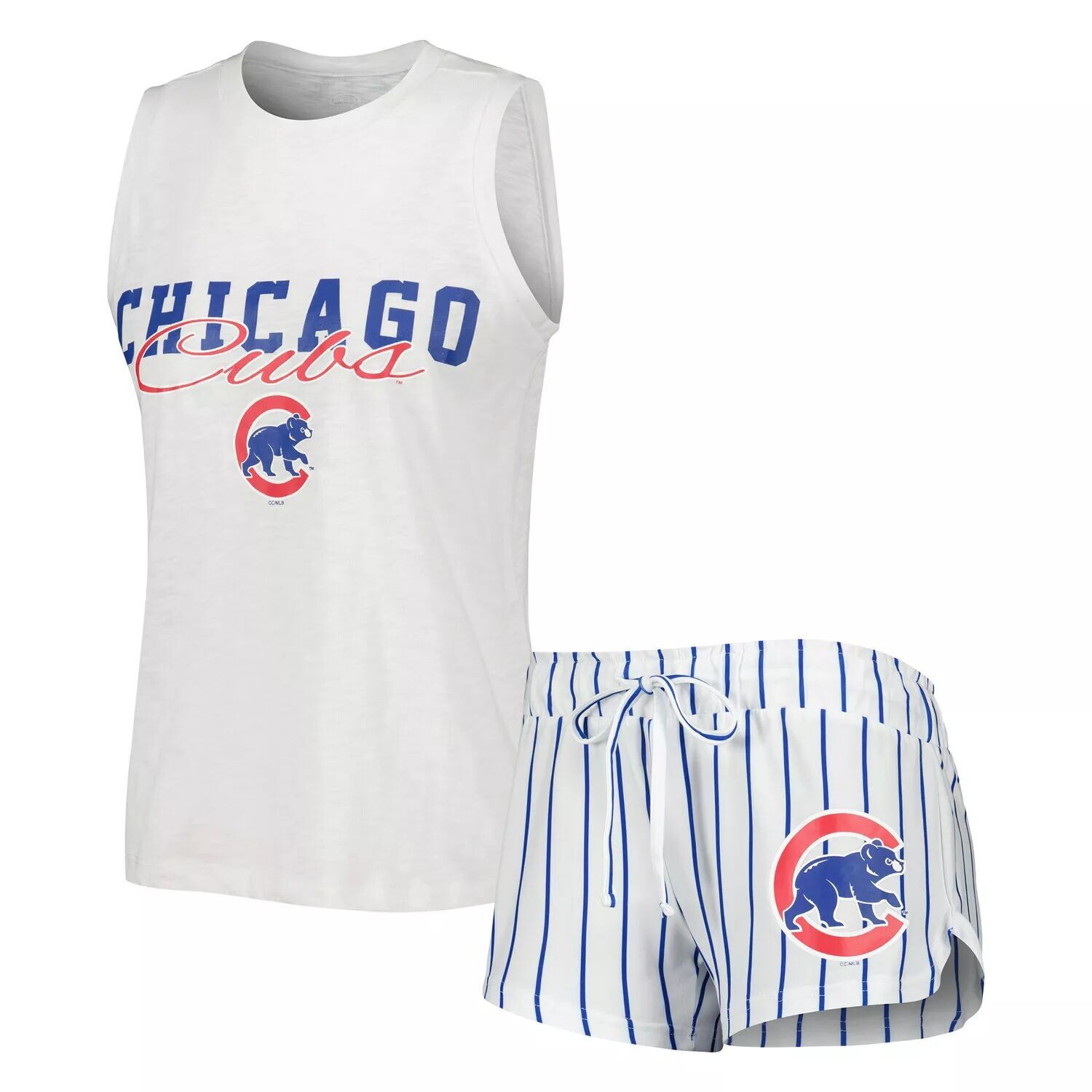 Женский спортивный белый комплект из майки и шорт в тонкую полоску Chicago Cubs Reel для женщин Concepts Sport, комплект для сна
Женский спортивный белый комплект из майки и шорт в тонкую полоску Chicago Cubs Reel для женщин Concepts Sport, комплект для сна