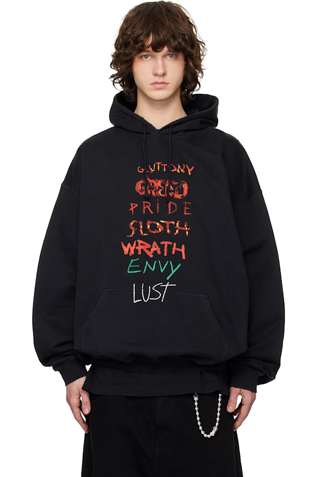 Vetements Черная толстовка "7 грехов"
Vetements Черная толстовка "7 грехов"