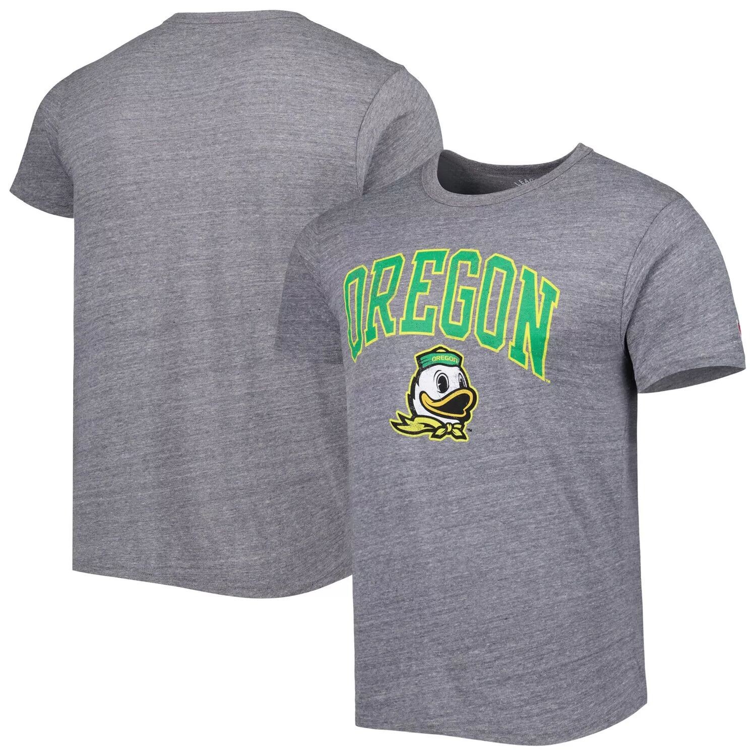 Мужская футболка студенческой лиги Heather Grey Oregon Ducks 1965 Arch Victory Falls Tri-Blend
Мужская футболка студенческой лиги Heather Grey Oregon Ducks 1965 Arch Victory Falls Tri-Blend