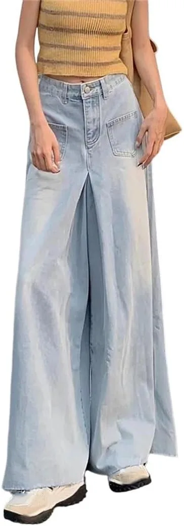 Женские джинсы High Waist Vintage с широкими штанинами
Женские джинсы High Waist Vintage с широкими штанинами