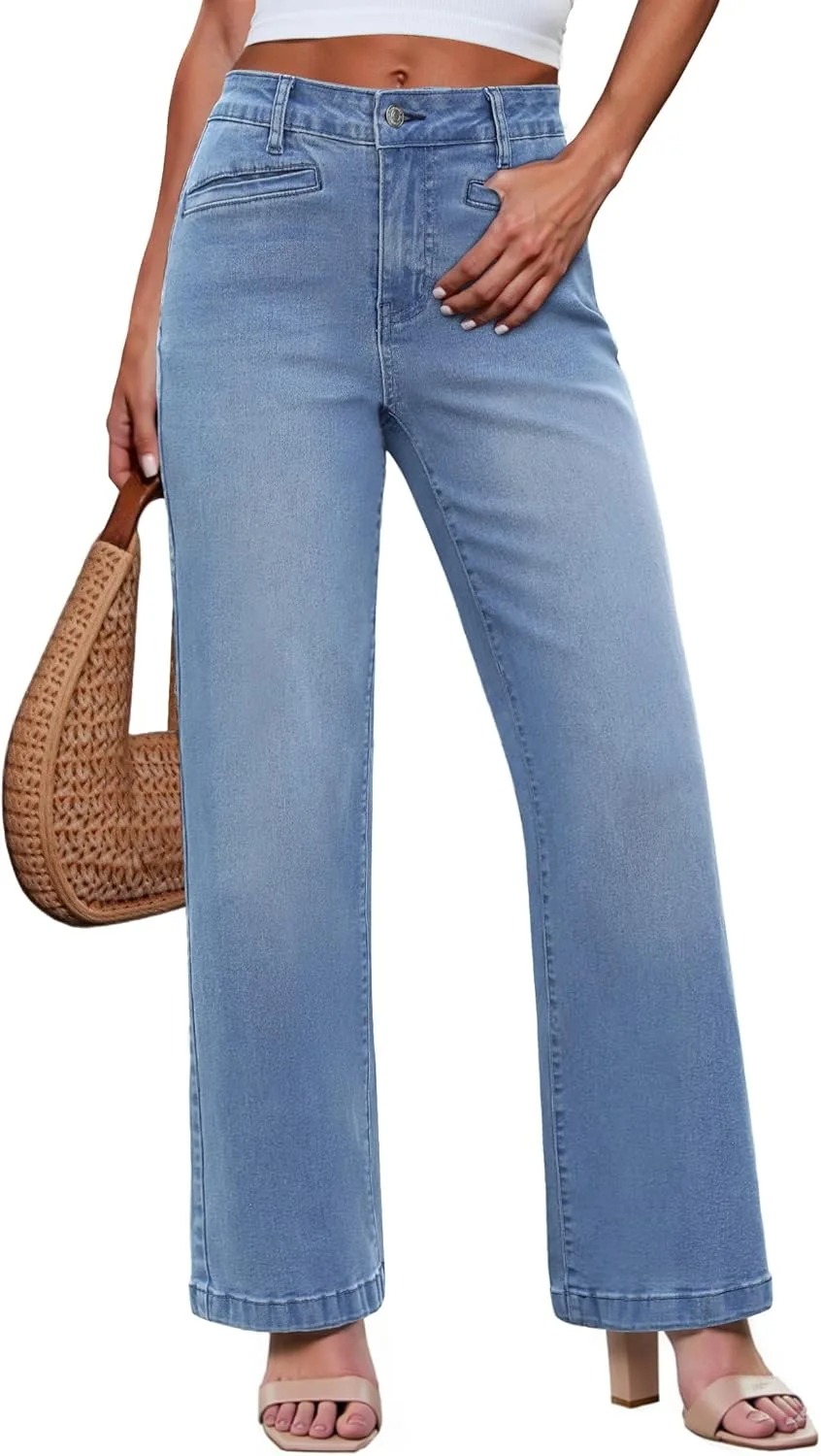 Luvamia широкие джинсы для женщин с высокой посадкой и накладными карманами
Luvamia широкие джинсы для женщин с высокой посадкой и накладными карманами