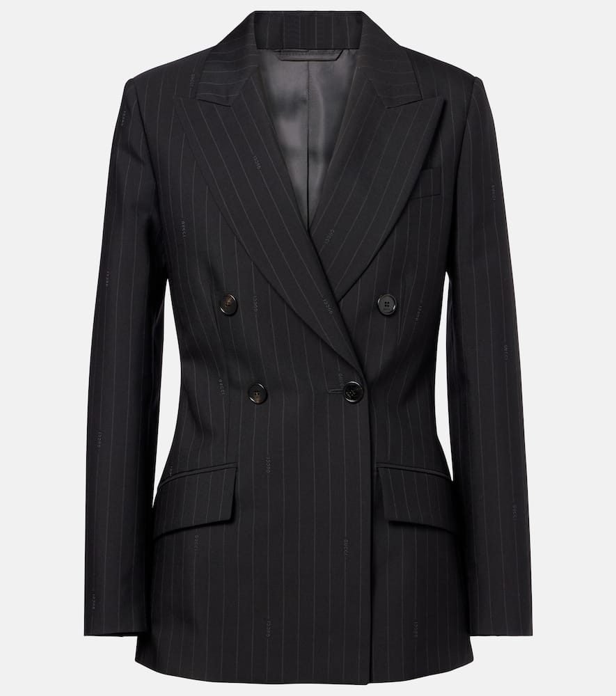 Шерстяной пиджачный костюм в полоску Gucci, Black/Mc
Шерстяной пиджачный костюм в полоску Gucci, Black/Mc