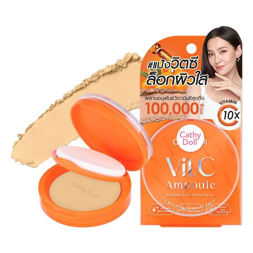 Cathy Doll Vit C Ampoule Powder Pact SPF50 PA+++ 12г. 04 Медово-бежевый, Honey Beige
Cathy Doll Vit C Ampoule Powder Pact SPF50 PA+++ 12г. 04 Медово-бежевый, Honey Beige