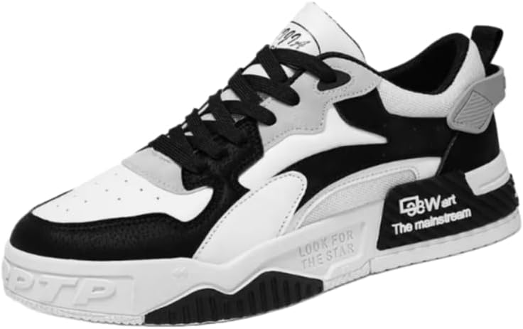 Мужские дышащие кроссовки низкие - бело-черная расцветка с толстой резиновой подошвой, верх из ПУ и текстильной подкладкой, полосатые акценты - шнурованные туфли для повседневной носки Clolinde
Мужские дышащие кроссовки низкие - бело-черная расцветка с толстой резиновой подошвой, верх из ПУ и текстильной подкладкой, полосатые акценты - шнурованные туфли для повседневной носки Clolinde