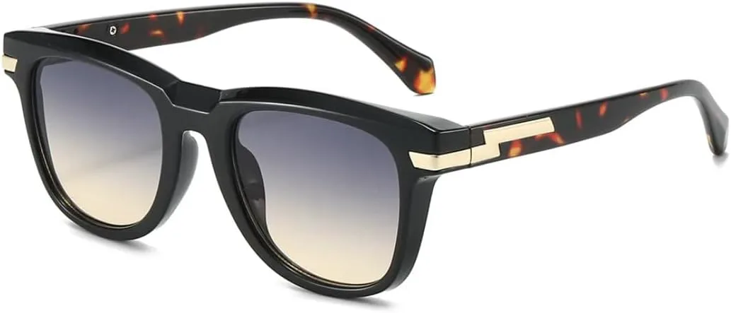 Популярные модные солнцезащитные очки для женщин и мужчин в стиле ретро с градиентом и защитой от УФ-излучения UV400, в стиле панк TVTBBVV, Black Gray Yellow
Популярные модные солнцезащитные очки для женщин и мужчин в стиле ретро с градиентом и защитой от УФ-излучения UV400, в стиле панк TVTBBVV, Black Gray Yellow