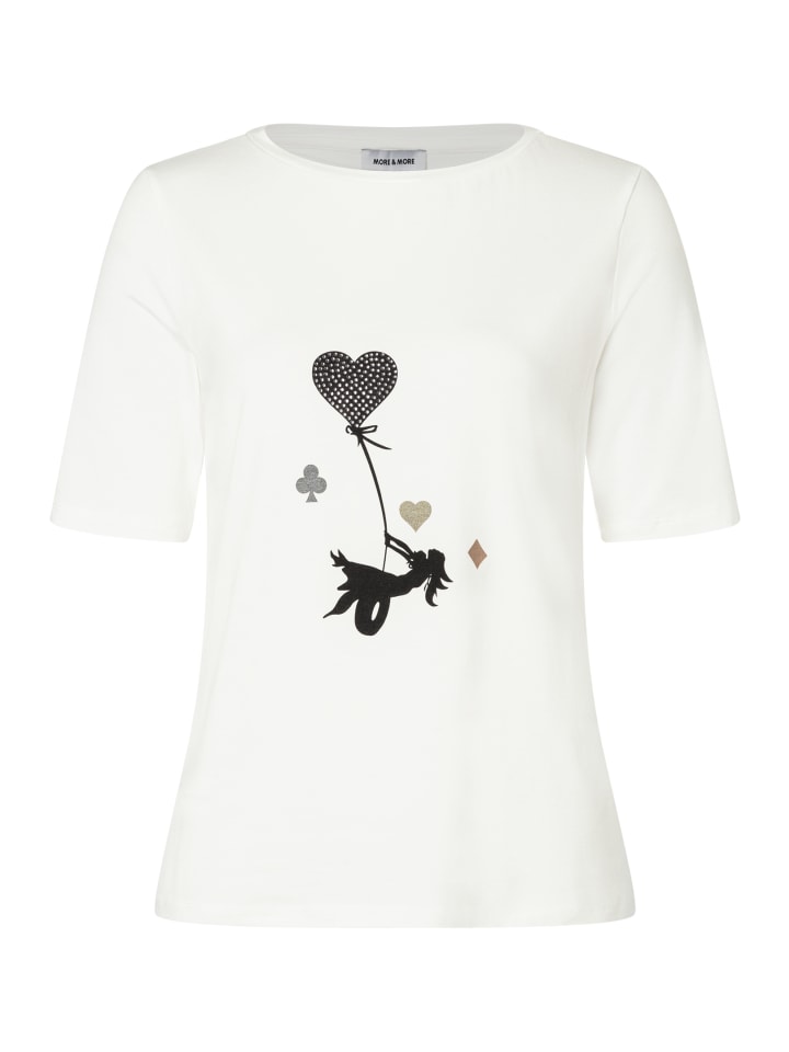 More & More Мягкая футболка с короткими рукавами, принт в виде сердечек, кремового цвета, Бежевый, More & More Мягкая футболка с короткими рукавами, принт в виде сердечек, кремового цвета
More & More Мягкая футболка с короткими рукавами, принт в виде сердечек, кремового цвета, Бежевый, More & More Мягкая футболка с короткими рукавами, принт в виде сердечек, кремового цвета