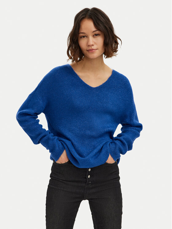 Свитер loose fit Crewlefile 10233357 Vero Moda, синий 
Свитер loose fit Crewlefile 10233357 Vero Moda, синий