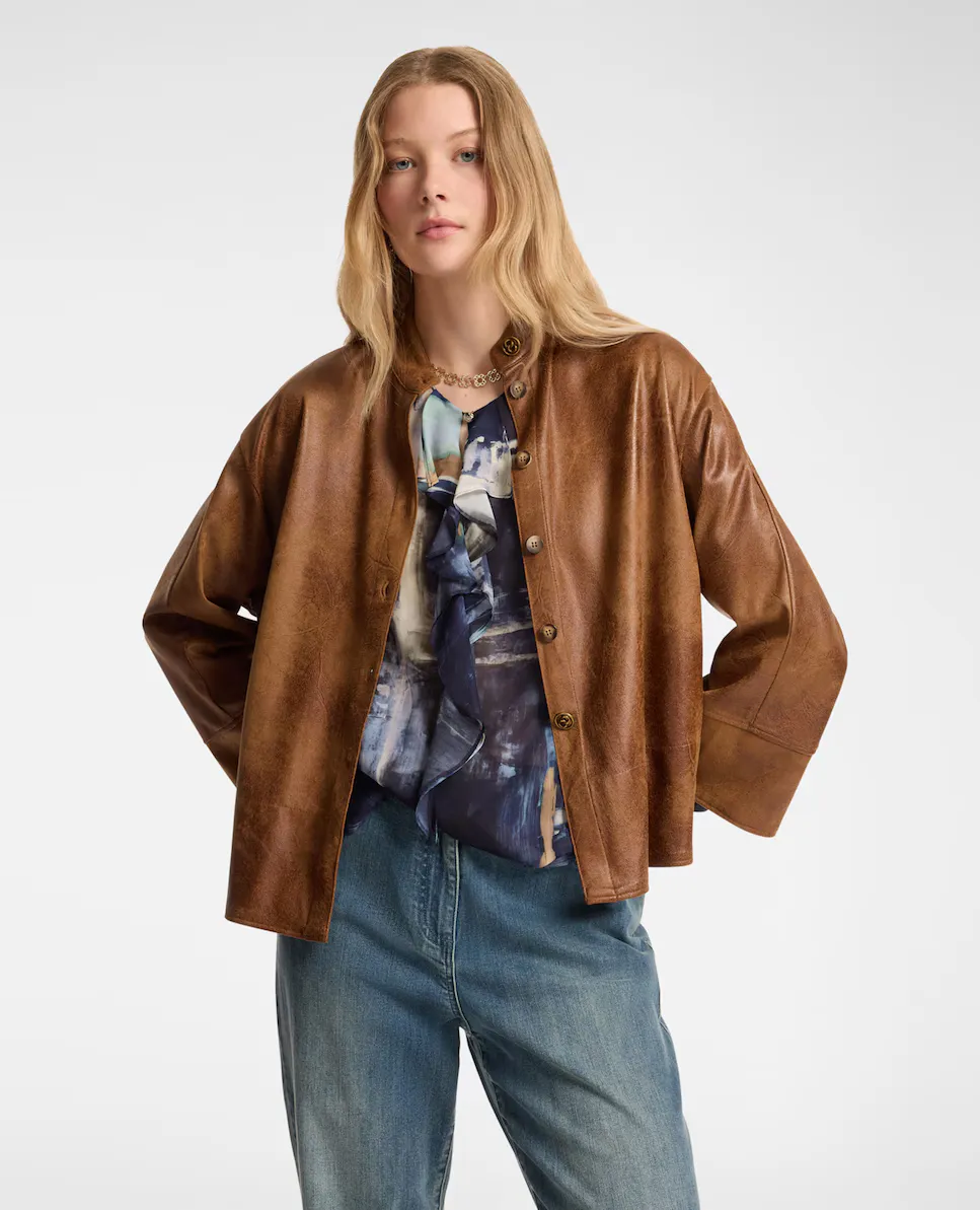 Женская рубашка с эффектом винтаж, с рукавами 3/4 и высоким подолом Elena Miró, коричневый
Женская рубашка с эффектом винтаж, с рукавами 3/4 и высоким подолом Elena Miró, коричневый