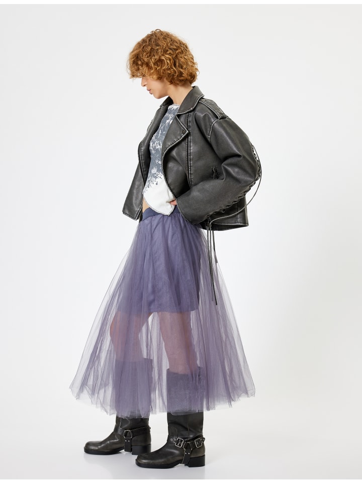 Юбка длиной до колена KOTON, антрацит
Юбка длиной до колена KOTON, антрацит