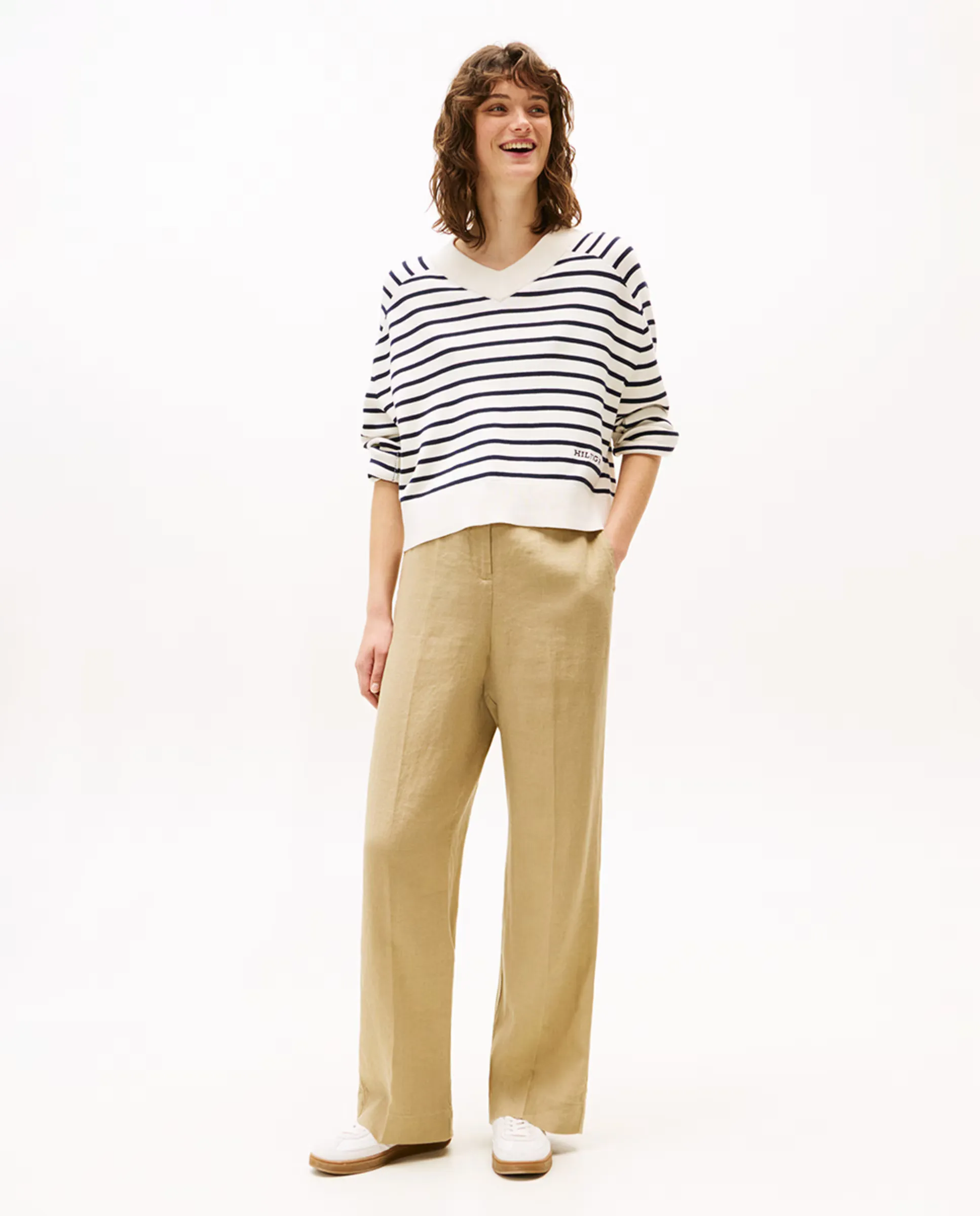 Женские брюки прямого кроя из льна Tommy Hilfiger, коричневый
Женские брюки прямого кроя из льна Tommy Hilfiger, коричневый