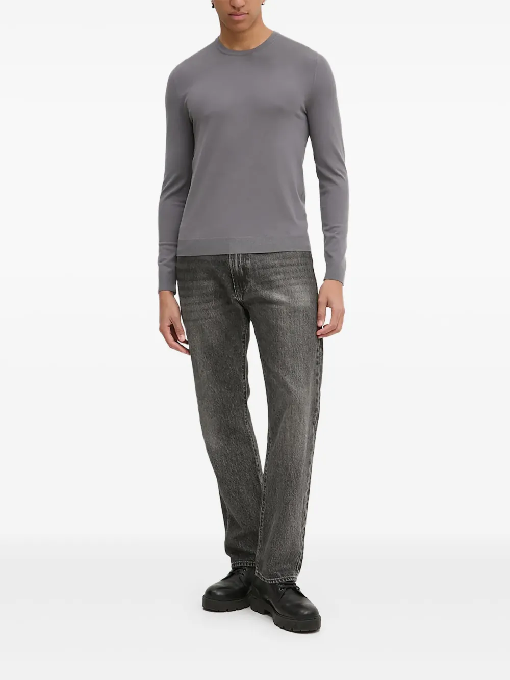 Свитер с круглым вырезом и длинными рукавами HUGO, серый
Свитер с круглым вырезом и длинными рукавами HUGO, серый