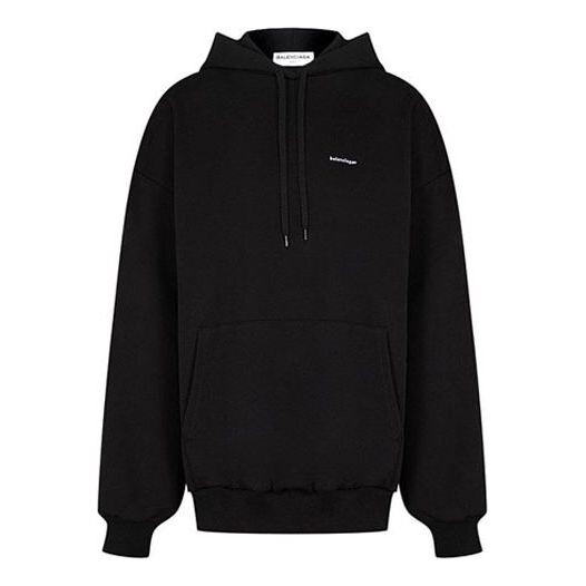 Свитер small label hoodie black Balenciaga, черный 
Свитер small label hoodie black Balenciaga, черный