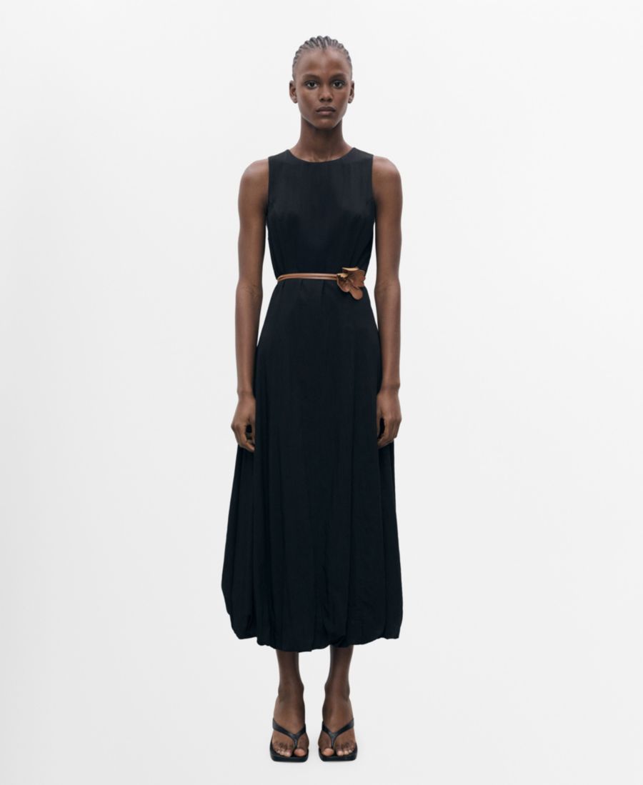 Женское длинное платье с эффектом воздушного шара MANGO, Black
Женское длинное платье с эффектом воздушного шара MANGO, Black