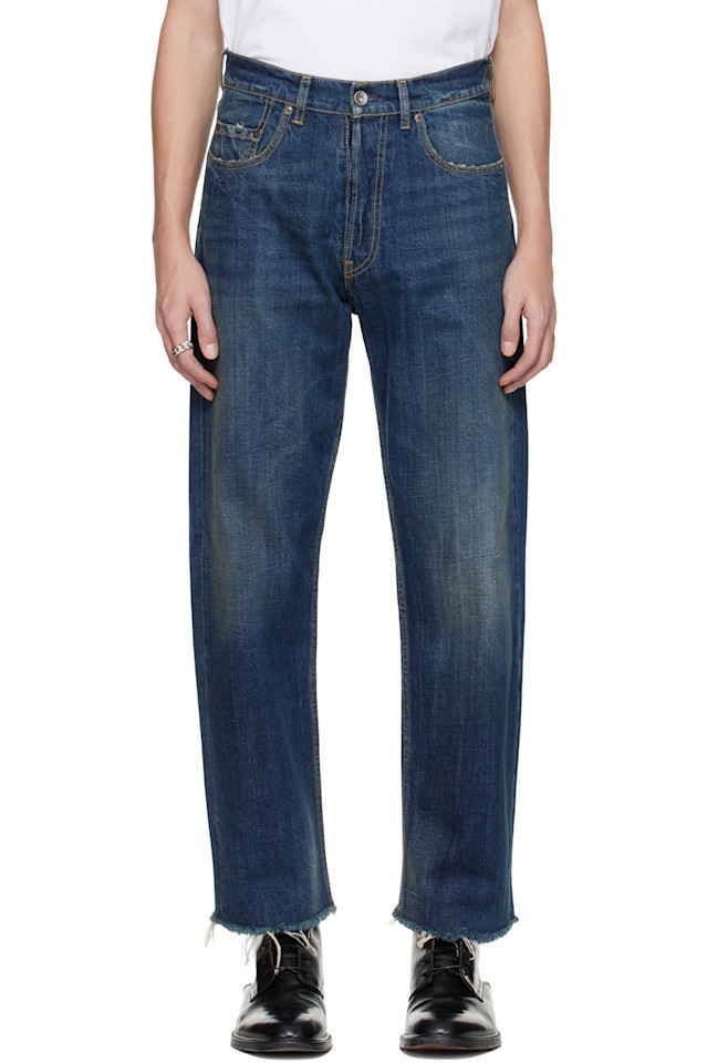 Maison Margiela Синие прямые джинсы
Maison Margiela Синие прямые джинсы