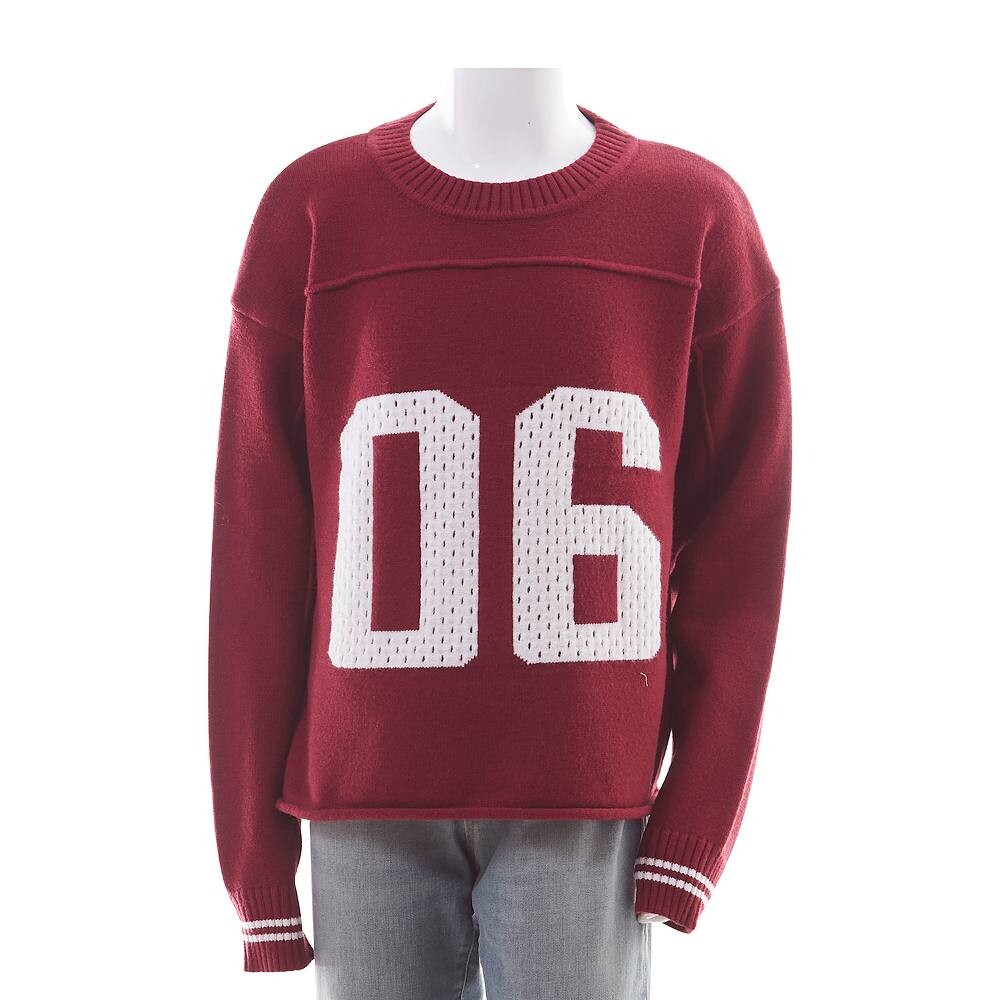 Спортивный свитер Mini Society из джерси с номером для девочек 7–16 лет, красный 
Спортивный свитер Mini Society из джерси с номером для девочек 7–16 лет, красный