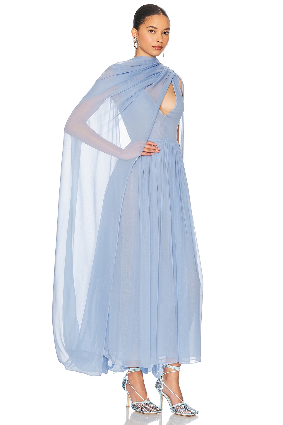 Платье Sabine из шифона Helsa, Hydrangea Blue
Платье Sabine из шифона Helsa, Hydrangea Blue