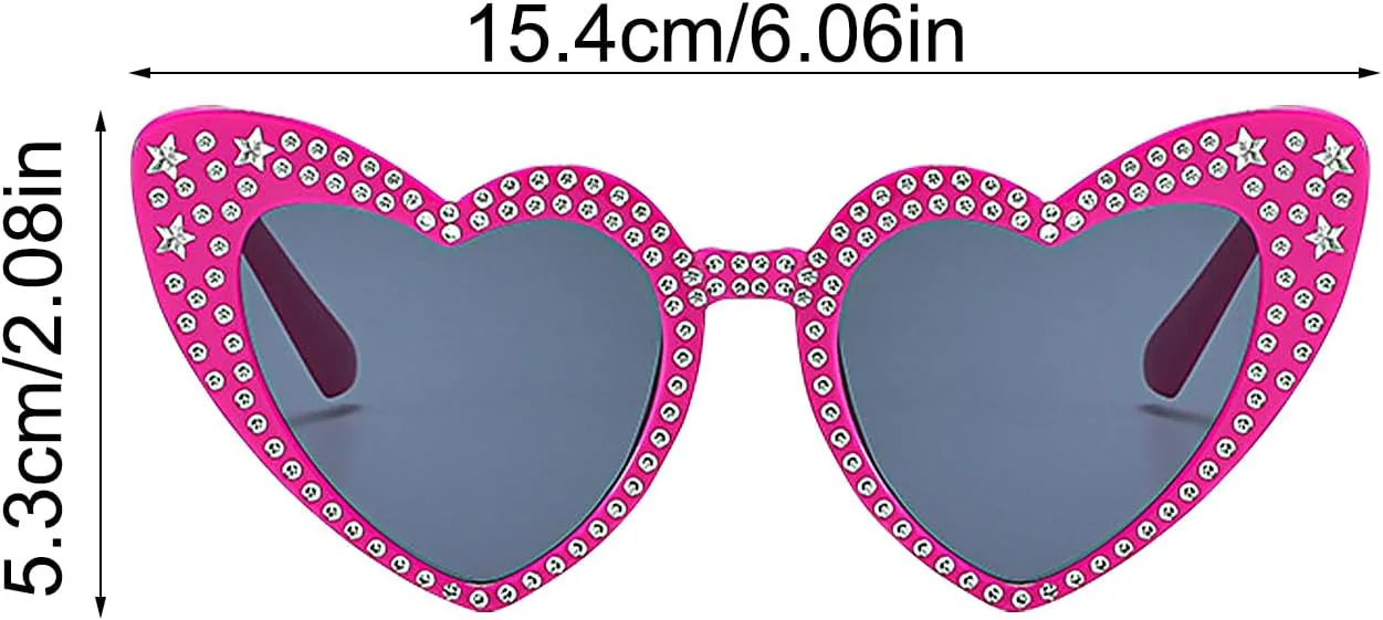 Солнцезащитные очки в форме сердца – со стразами, винтажный стиль | Стильные ретро-очки, милый модный аксессуар, легкие, защищающие от УФ-излучения Generic, Hot Pink
Солнцезащитные очки в форме сердца – со стразами, винтажный стиль | Стильные ретро-очки, милый модный аксессуар, легкие, защищающие от УФ-излучения Generic, Hot Pink
