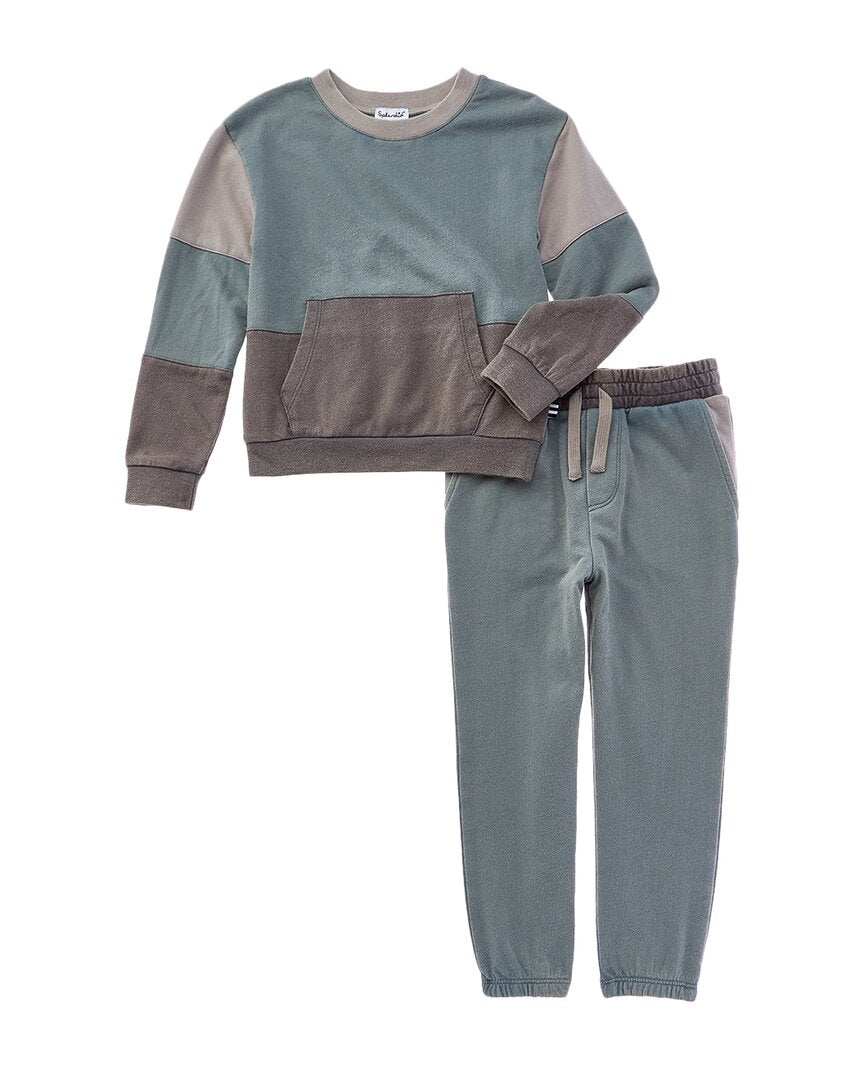 Великолепный комплект из 2 предметов: худи и брюки с потертым цветным блоком Splendid, зеленый
Великолепный комплект из 2 предметов: худи и брюки с потертым цветным блоком Splendid, зеленый