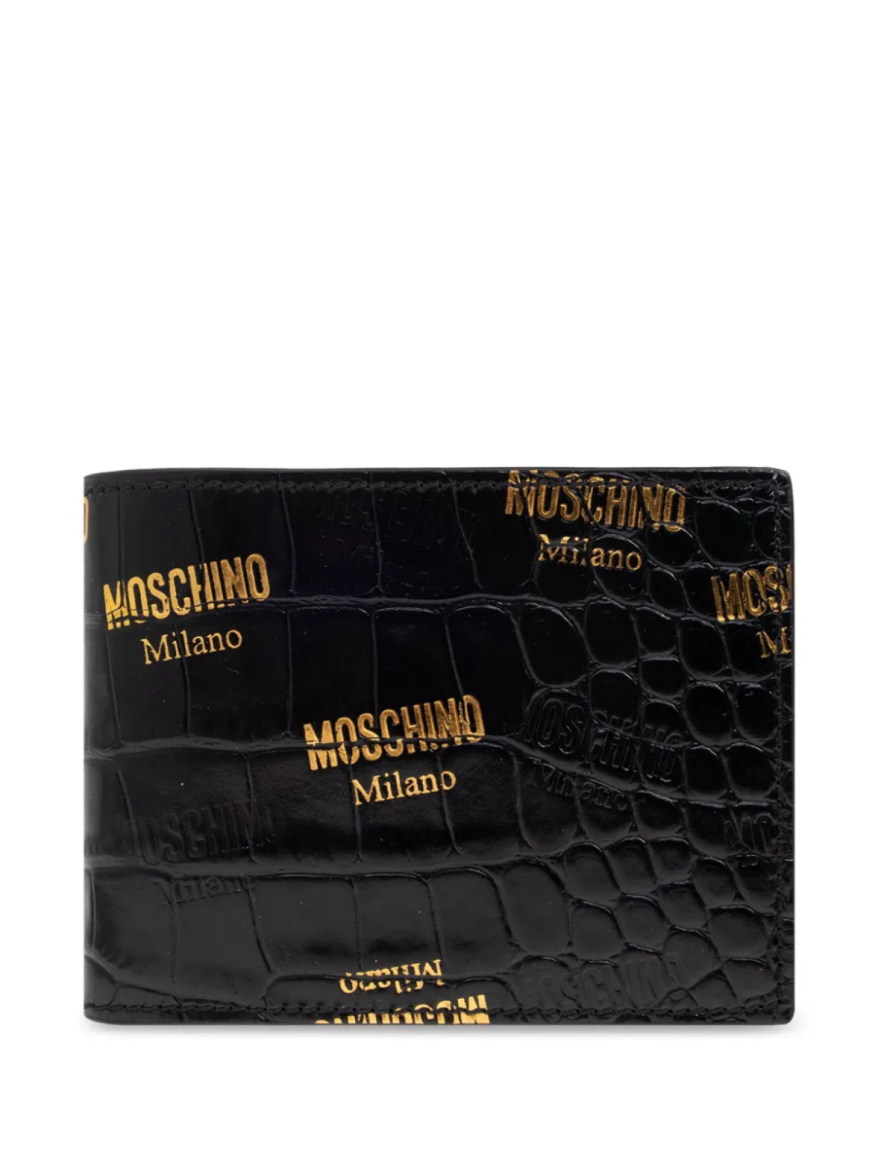 Кошелек с тисненым логотипом Moschino, черный
Кошелек с тисненым логотипом Moschino, черный