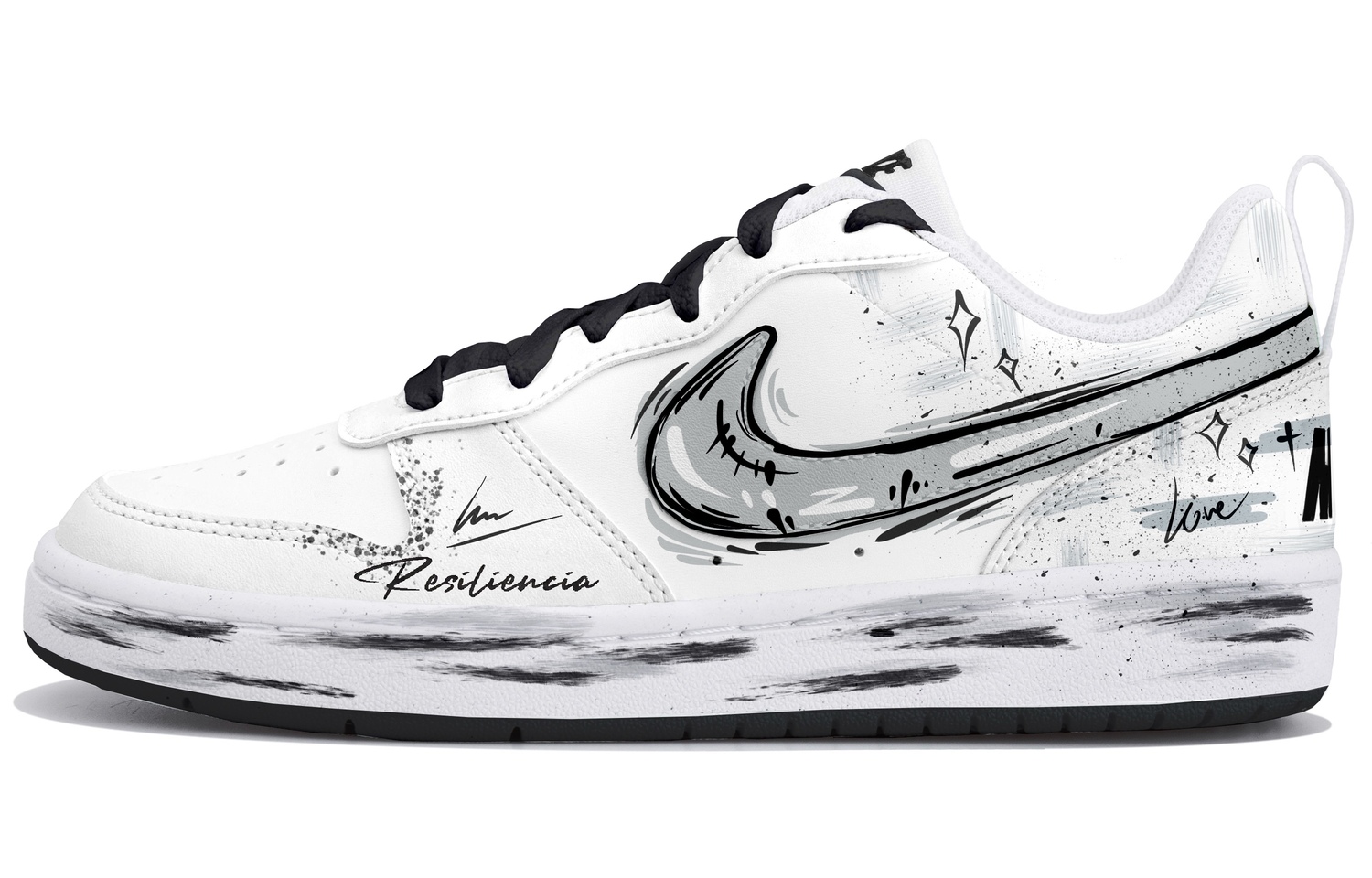 Nike Court Borough Low top Kids' Skateboarding Shoes Black Gray Teenagers
Nike Court Borough Low top Kids' Skateboarding Shoes Black Gray Teenagers