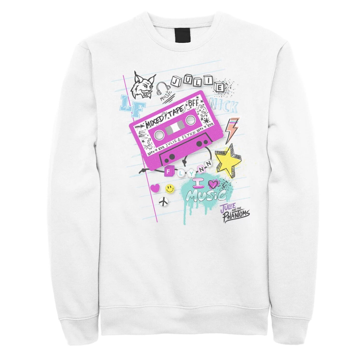 Мужской свитшот Julie And The Phantoms Tape Deck Mashup Licensed Character 
Мужской свитшот Julie And The Phantoms Tape Deck Mashup Licensed Character