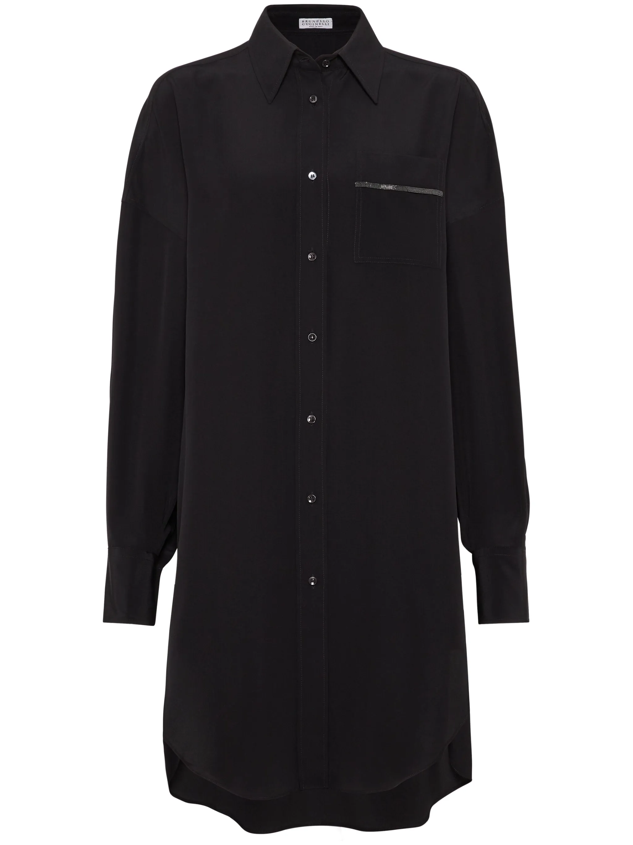 Декорированная рубашка с длинными рукавами Brunello Cucinelli, черный
Декорированная рубашка с длинными рукавами Brunello Cucinelli, черный