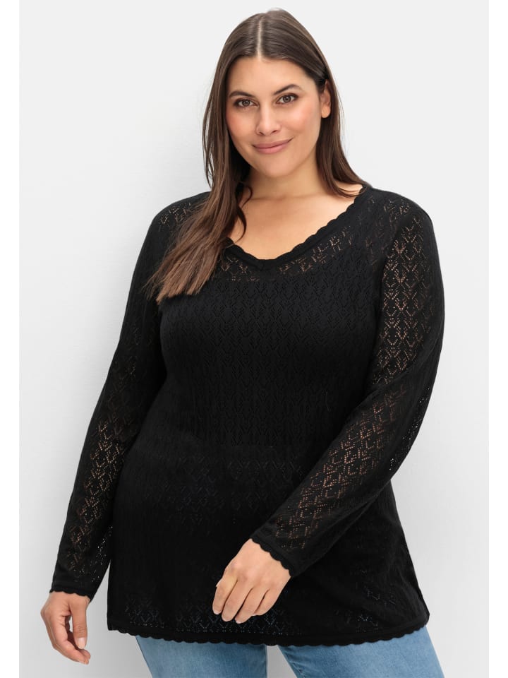 Свитер sheego, черный
Свитер sheego, черный